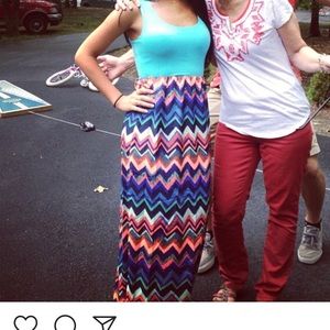 Colorful maxi dress - Small